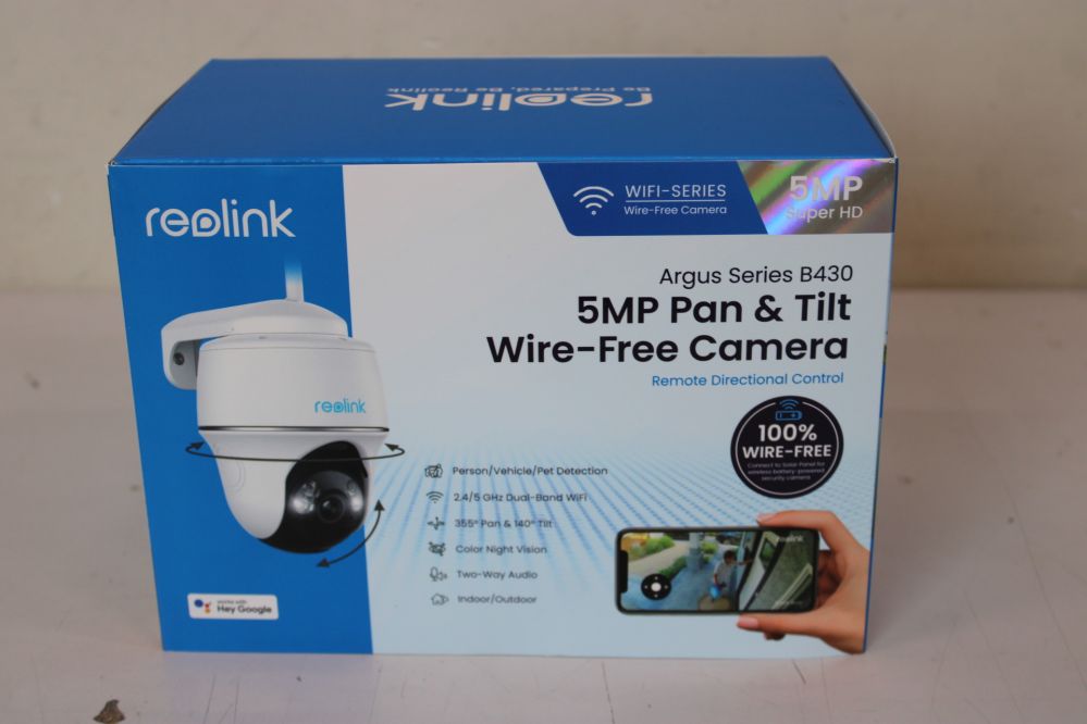 Veebikaamera Reolink SALE OUT. Argus Series B430 Smart 5MP Pan & Tilt Wire-Free Camera, White | Smart Pan and Tilt Wire-Free Camera | Argus Series B430 | 24 month(s) | PTZ | 5 MP | Fixed | H.265 | Micro SD, Max. 128 GB | UNPACKED, SCRATCHED