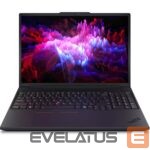 Portatīvais dators Lenovo  ThinkPad P16v G3 Intel | Black | 16 " | IPS | WUXGA | 1920 x 1200 pixels | Anti-glare | Intel Core Ultra 7 | 255H | 64 (2x32) GB | SODIMM DDR5 | Solid-state drive capacity 1000 GB | NVIDIA RTX PRO 2000 Blackwell Generation | GDDR7 | 8 GB | Windows 11 Pro | 802.11be | Bluetooth version 5.4 | Keyboard language English | Keyboard backlit | Warranty 36 month(s) | Battery warranty 12 month(s) 