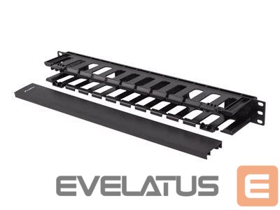 Citas preces Lanberg 19" Cable managmement 1U, Type A, Plastic, Black |