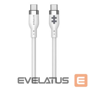 Cable HYPER  1.5m Silicone USB-C to USB-C 60W Charging Cable - White | 