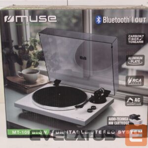 Plaadimängijad Muse  SALE OUT.  MT-109 BTOW Hifi Turntable, White |  Hifi Turntable | MT-109 BTOW | Bluetooth Out | USED, SCRATCHES ON ALUMINUM PLATE 