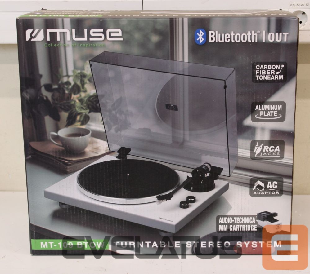 Plaadimängijad Muse SALE OUT. MT-109 BTOW Hifi Turntable, White | Hifi Turntable | MT-109 BTOW | Bluetooth Out | USED, SCRATCHES ON ALUMINUM PLATE