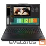 Sülearvuti Lenovo  ThinkPad P16 G3 | Black | 16 " | IPS | WUXGA | 1920 x 1200 pixels | Anti-glare | Intel Core Ultra 7 | 255HX | 32 (2x16) GB | SODIMM DDR5 | Solid-state drive capacity 1000 GB | NVIDIA RTX PRO 2000 Blackwell Generation | GDDR7 | 8 GB | Windows 11 Pro | 802.11be | Bluetooth version 5.4 | Keyboard language English | Keyboard backlit | Warranty 36 month(s) | Battery warranty 12 month(s) 