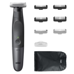 Plaukų kirpimo mašinėlė Braun  | Face and Body Hair trimmer | XT5200 Series X | Cordless | Wet & Dry | Black/Silver 