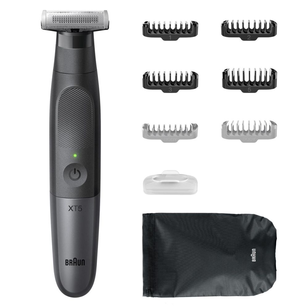 Juukselõikur Braun | Face and Body Hair trimmer | XT5200 Series X | Cordless | Wet & Dry | Black/Silver