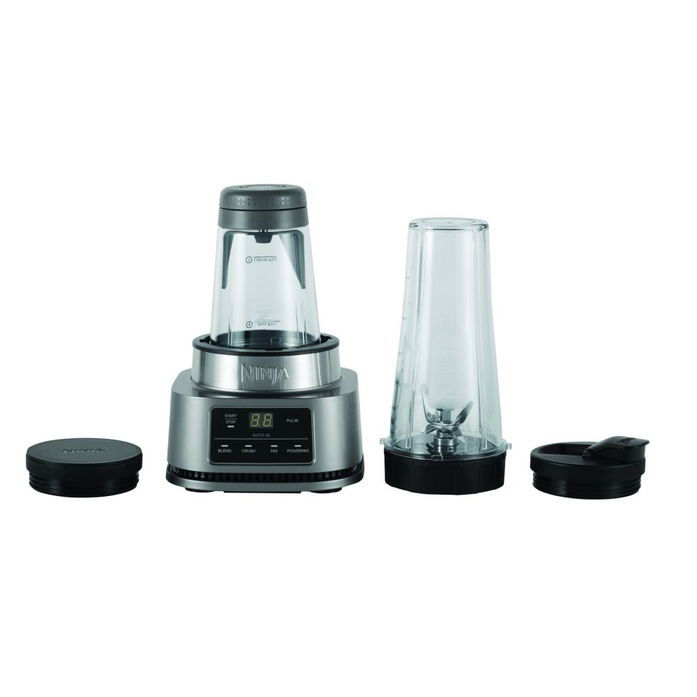 Mikserid ja blenderid Ninja | Blender 2-in-1 with Smart Torque and Auto-iQ | CB100EU | Tabletop | 1100 W | Jar material Plastic | Jar capacity 0.7 L | Ice crushing | Silver