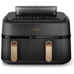 Настольный гриль Philips  Dual Steam Air Fryer | NA552/00 5000 Series | Power 2750 W | Capacity 9 L | RapidAir Plus | Black 