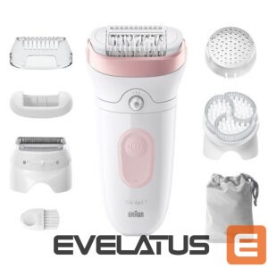 Epilator Braun  | Epilator | Silk-épil Series 7 7-060 | Operating time (max) 40 min | Number of power levels 1 | Wet & Dry | White/Pink 