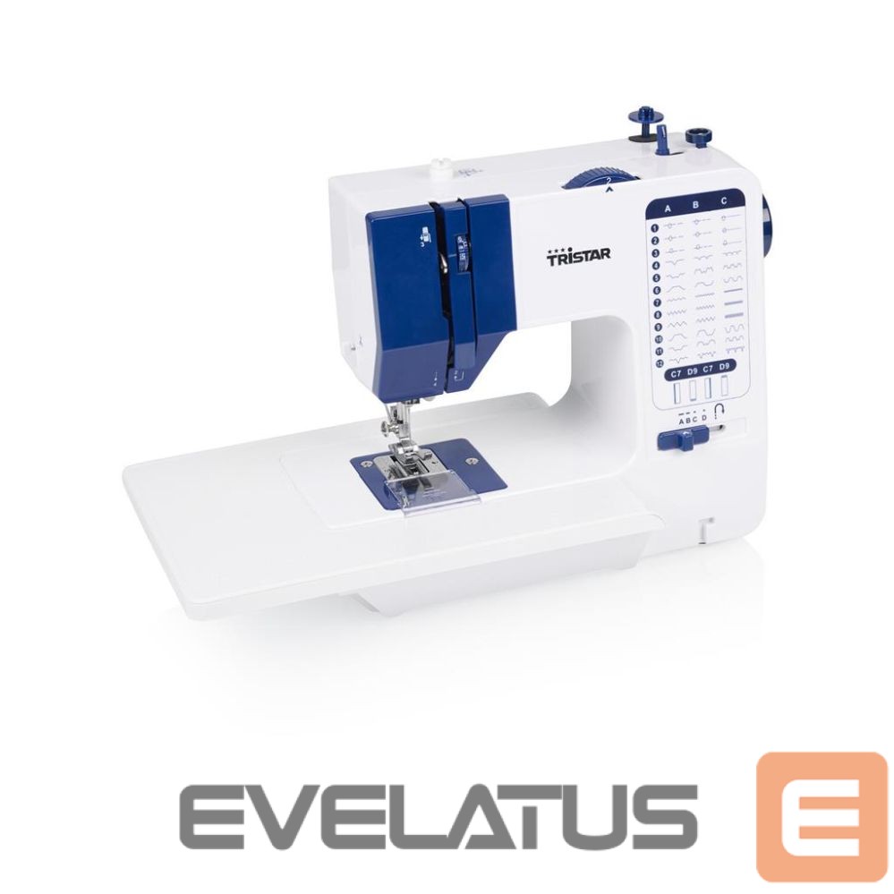 Muud väikesed kodumasinad Tristar Sewing machine | SM-6005 | Number of stitches 38 | Number of buttonholes 1 | White/Blue
