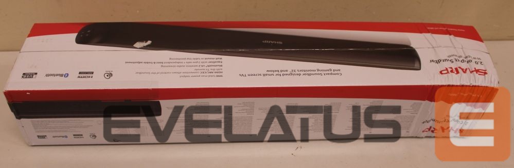 Interactive solution Sharp SALE OUT. HT-SB107 2.0 Compact Soundbar for TV up to 32", HDMI ARC/CEC, Aux-in, Optical, Bluetooth, 65cm, Gloss Black | Yes | Soundbar Speaker | HT-SB107 | Gloss Black | No | USB port | DAMAGED PACKAGING | AUX in | Bluetooth | Wireless connection