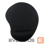 Kompiuterio pelė Gembird  MP-ERGO-01 Mouse pad with soft wrist support, black 