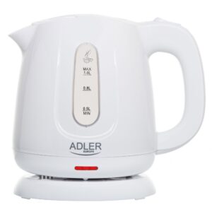 Teapot Adler  Kettle | AD 1373 | Electric | 850 W | 1 L | Polypropylene | 360° rotational base | White 