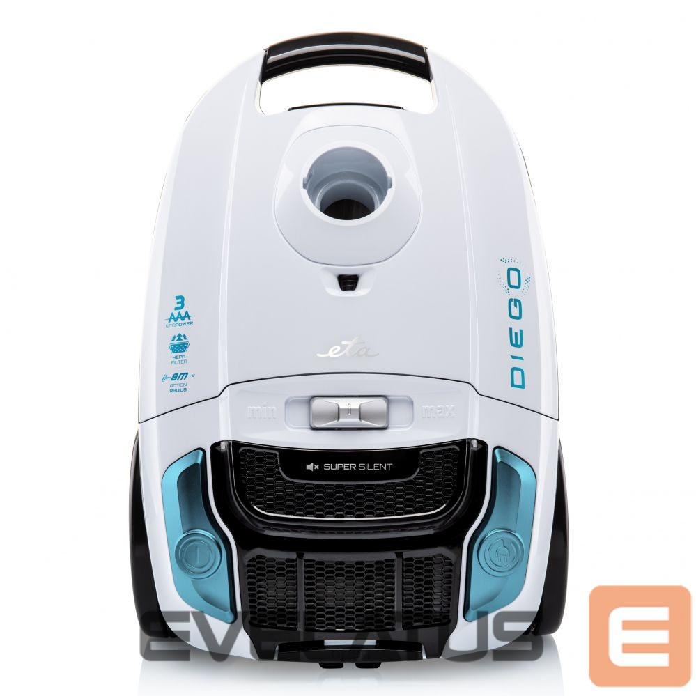 Putekļusūcējs ETA Vacuum Cleaner | 552190000 Diego | Bagged | Power 800 W | Dust capacity 3 L | White/Blue