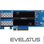 Adapteris Synology  E25G30-F2 Dual-port 25GbE SFP28 add-in card designed to accelerate bandwidth-intensive workflows 
