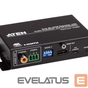 Üleminek Aten  True 4K HDMI Repeater with Audio Embedder and De-Embedder | VC882 