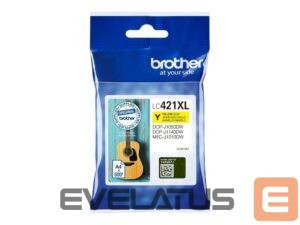 Eksploatacinės medžiagos spausdintuvams Brother  LC421XLY Ink Cartridge, Yellow | 