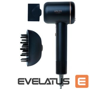 Tervishoid Adler  Hair Dryer | AD 2270 SUPERSPEED | 1600 W | Number of temperature settings 3 | Ionic function | Diffuser nozzle | Black 