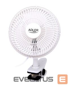 Fan Adler  | Fan with clip | AD 7317 | Table Fan | White | Diameter 15 cm | Number of speeds 2 | 30 W | No 