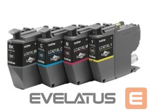 Eksploatacinės medžiagos spausdintuvams Brother  LC421XLVAL Ink Cartridge Multipack |   LC | LC421XLVAL |  LC421XL - 4-pack - XL - black, yellow, cyan, magenta - original - ink cartridge | Ink cartridge | Black, yellow, cyan, magenta 
