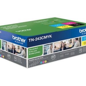 Printer accessories Brother  TN-243CMYK, Toner Value Pack |  TN243CMYK |  TN243CMYK Value Pack - 4-pack - black, yellow, cyan, magenta - original - toner cartridge | Toner cartridge | Black, yellow, cyan, magenta 