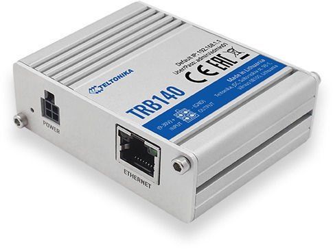 Ruuterid Teltonika TRB140 LTE Router: No WiFi, 4G, SIM, Enthernet port, Micro USB | LTE Router | TRB140 | No Wi-Fi | Mbit/s | 10/100/1000 Mbit/s | Ethernet LAN (RJ-45) ports 1 | Mesh Support No | MU-MiMO No | 2G/3G/4G | Antenna type 1 x SMA for LTE | 1 x Virtual network interface via micro USB | 24 month(s)