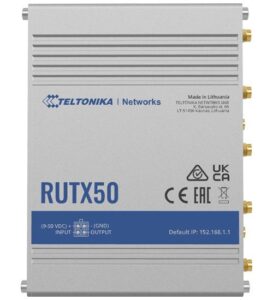 Rūteris Teltonika  INDUSTRIAL 5G ROUTER | RUTX50 | 802.11ac | 867 Mbit/s | 10/100/1000 Mbps Mbit/s | Ethernet LAN (RJ-45) ports 5 | Mesh Support Yes | MU-MiMO Yes | 5G | Antenna type Internal 