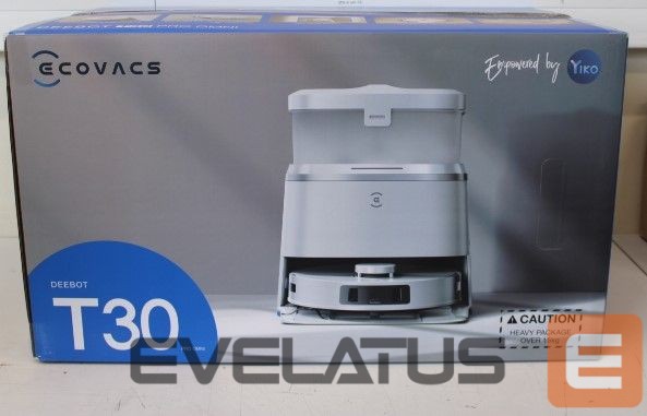 Vacuum cleaner Ecovacs SALE OUT. DEEBOT T30 PRO OMNI Vacuum cleaner, Robot, Wet&Dry, Operating time 200 min, Dust bin 0,3 L, 5200 mAh, Silver + Auto-empty, UNPACKED, USED, SCRATCHES | Vacuum cleaner with Auto-empty station | DEEBOT T30 PRO OMNI | Wet&Dry | Operating time (max) 200 min | Li-ion | 5200 mAh | Dust capacity 0.3 L | 11000 Pa | Silver | UNPACKED, USED, SCRATCHES