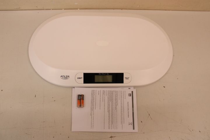 Svarstyklės Adler SALE OUT. AD 8139 Child Scale | | AD 8139 | Maximum weight (capacity) 20 kg | Accuracy 10 g | White | USED AS DEMO