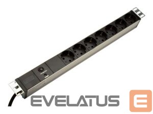 Automātslēdzis Digitus  Aluminum outlet strip with overload protection | DN-95403 | Sockets quantity 7 