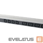 Kitos prekės Digitus  1U Aluminum PDU, rackmountable, 4x C13, 4x C19 2x 16A Plug, 250VAC 50/60Hz open end | DN-95423 