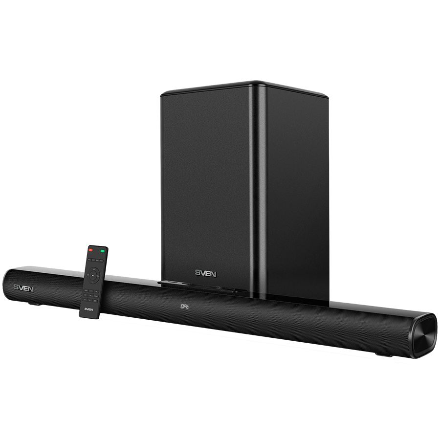 Juhtmevabad kõlarid Sven Soundbar SB-2200D, black (300W, DolbyDigital, Bluetooth, HDMI, RC, Optical, USB, display, wireless subwoofer)