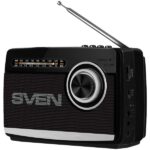 Wired speakers Sven  Speaker SVEN SRP-535, black (3W, FM/AM/SW, USB, microSD, flashlight, battery) 