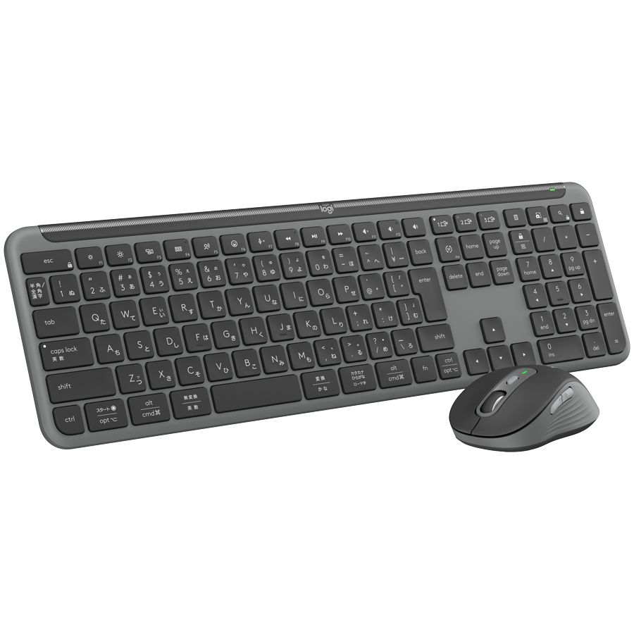 Datora tastatūra Logitech LOGITECH Signature Slim Combo MK950 for Business - GRAPHITE - US INT'L - 2.4GHZ/BT - INTNL-973