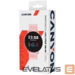 Nutikell Canyon  CANYON Lollypop SW-63, Smart watch, 1.3inches IPS full touch screen, Round watch, IP68 waterproof, multi-sport mode, BT5.0, compatibility with iOS and android, Pink, Host: 25.2*42.5*10.7mm, Strap: 20*250mm, 45g 