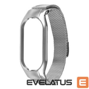 Siksniņa Tactical Xiaomi Loop Magnetic Steel Band Mi Band 7 Silver