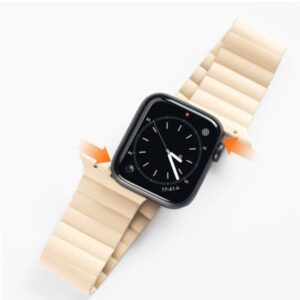 Siksniņa Dux Ducis Apple Magnetic Strap Watch Strap 7/6/5/4/3/2 / SE (41/40 / 38mm) Magnetic Band Beige