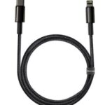 Kabelis Baseus Universal Tungsten Gold Fast Charge Cable USB-C to Lightning 20W 1m Black