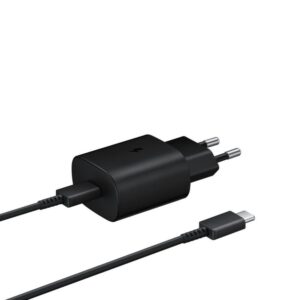Adapteris Samsung  Samsung Travel Quick charger Type-C to Type-C 25W, 1M EP-TA800XBEGWW Black