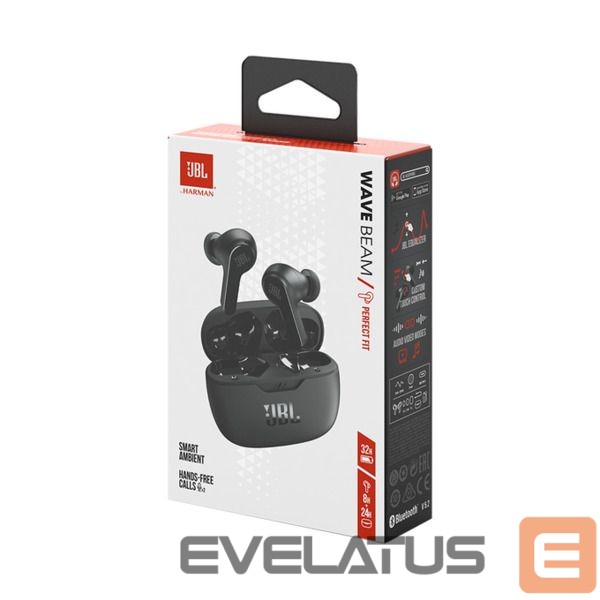 Bezvadu austiņas JBL Wave Beam Black