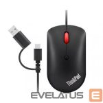Kompiuterio pelė Lenovo  ThinkPad USB-C Wired Compact Mouse Raven black, USB-C 