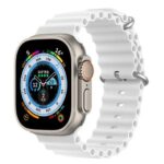 Siksniņa Dux Ducis Apple Silicone Strap for Apple Watch 42/44/45/46/49MM White