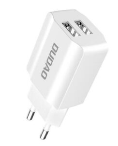 Adapteris Dudao  EU wall charger 2x USB 5V / 2.4A White