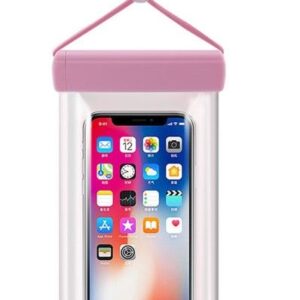 Case universal for sports iLike Universal Waterproof phone case 115 mm x 220 mm pool beach bag light Pink