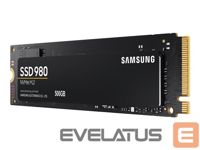 Kõvaketas SSD Samsung V-NAND SSD 980 500 GB, SSD form factor M.2 2280, SSD interface M.2 NVME, Write speed 3000 MB/s, Read speed 3500 MB/s
