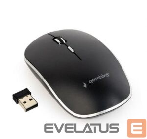 Datora pele Gembird  Silent Wireless Optical Mouse MUSW-4BS-01 USB, Black 