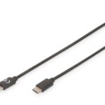 Kabelis Digitus  USB Type-C Connection Cable AK-300138-010-S USB Male 2.0 (Type C), USB Male 2.0 (Type C), Black, 1 m 