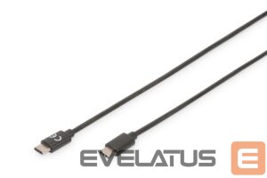 Cable Digitus  USB Type-C Connection Cable AK-300138-010-S USB Male 2.0 (Type C), USB Male 2.0 (Type C), Black, 1 m 