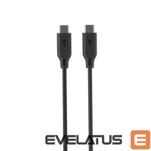 Aizmugurējais vāciņš Silicon power  USB-C to USB-C cable LK15CC Black 