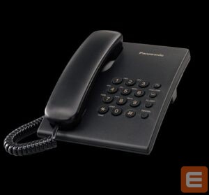 Telephone set Panasonic  Corded KX-TS500FXB 475 g, 150 x 200 x 96 mm, Black 