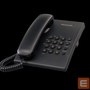 Telephone set Panasonic  Corded KX-TS500FXB 475 g, 150 x 200 x 96 mm, Black 